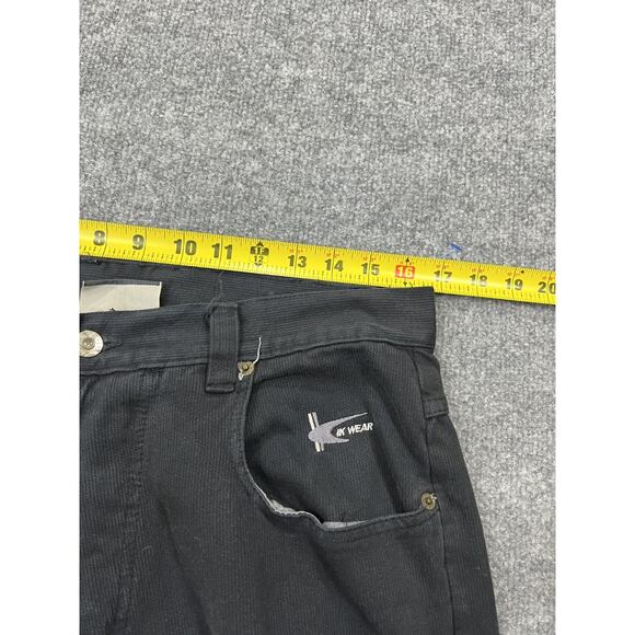 KIKWEAR 90s Denim Y2K Skater Baggy Wide Leg Jeans 34x33 Streetwear Raver Hip Hop - Picture 9 of 13